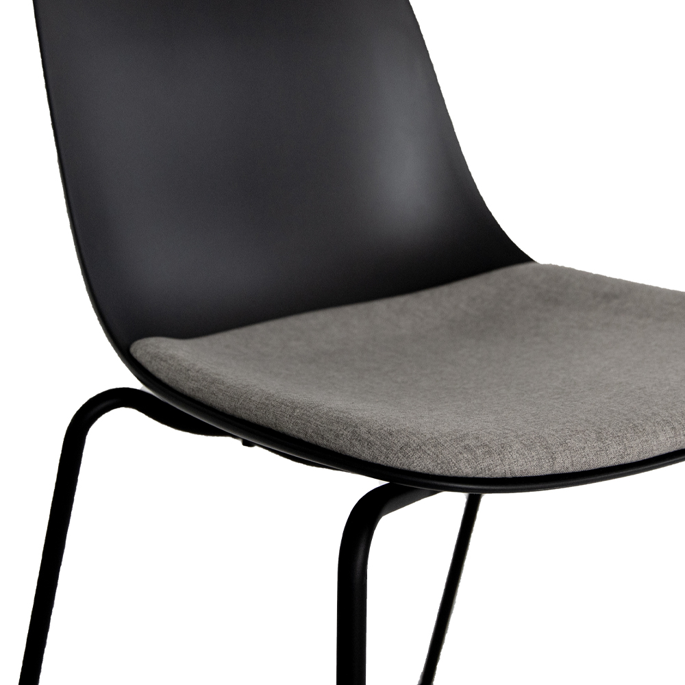 Black | Black | Fabric Seat Upholstered