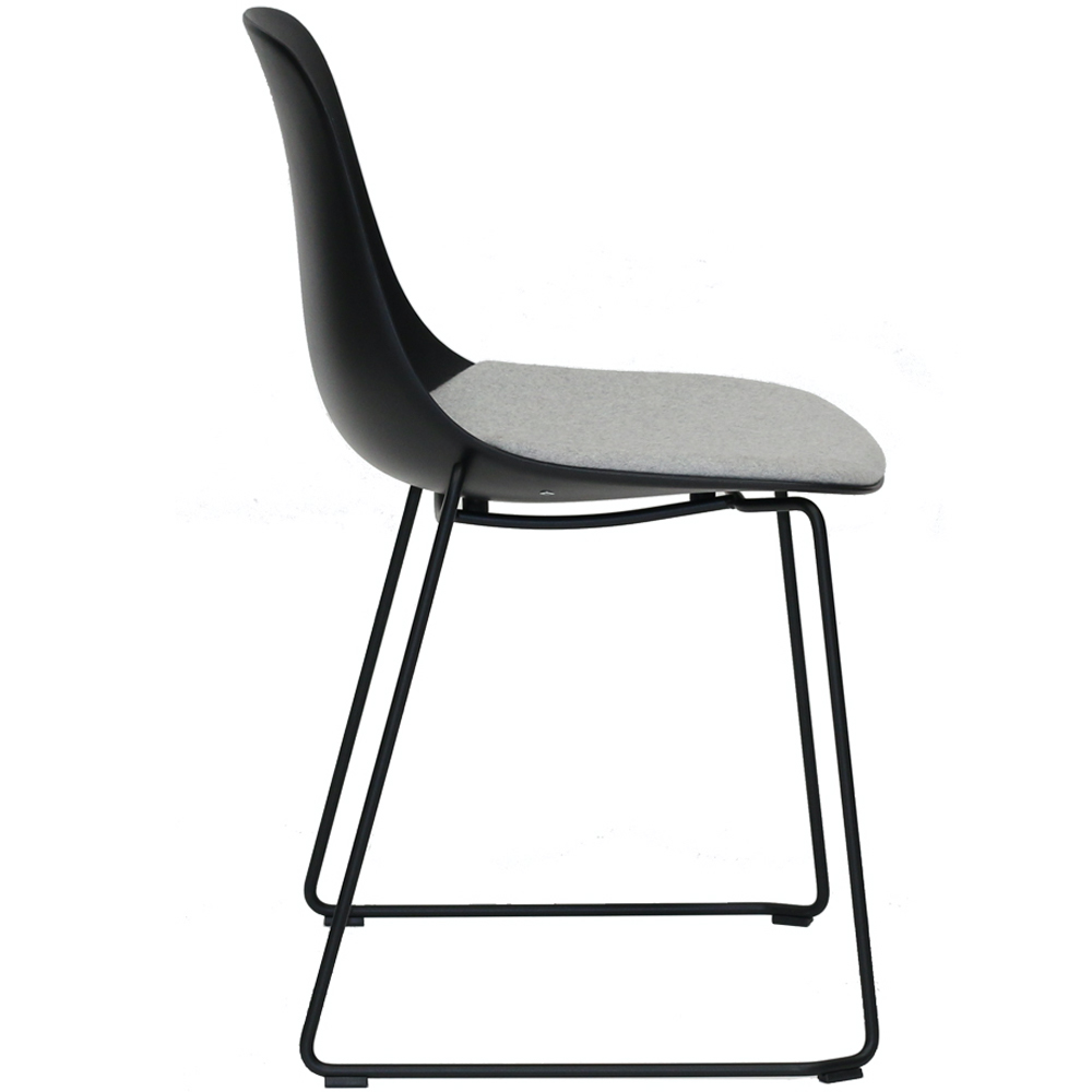 Black | Black | Fabric Seat Upholstered-sled-chair-black-seat-upholstered