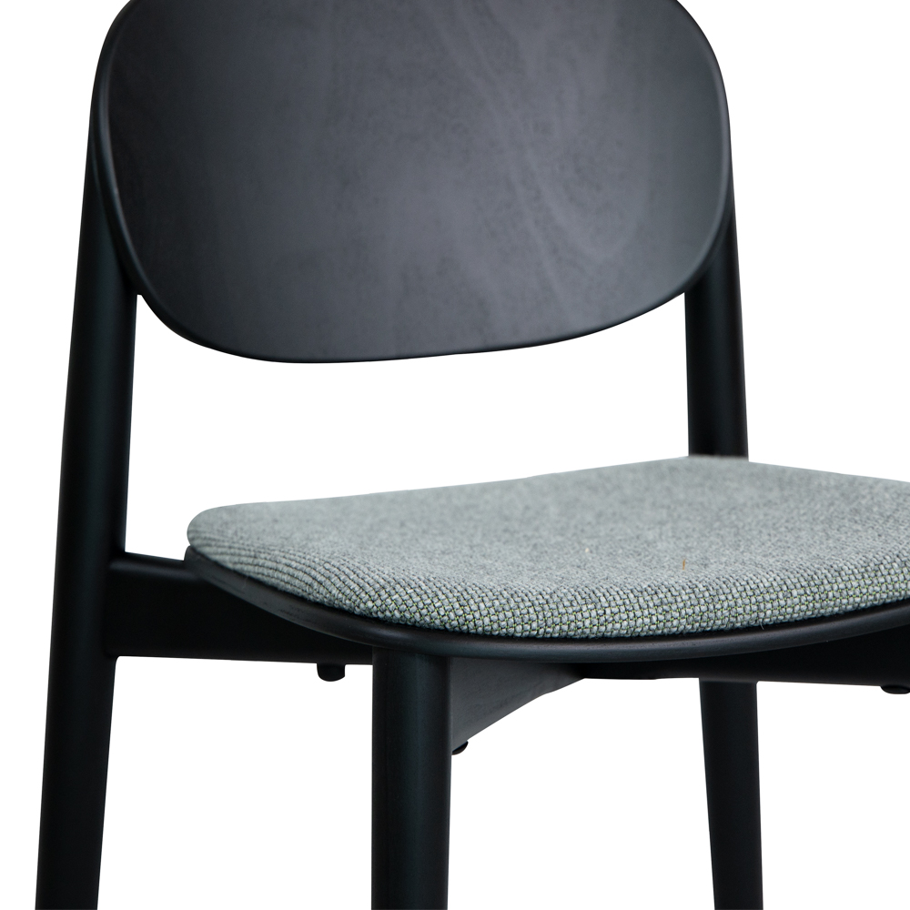 Beech Stained Black | Seat Upholstered
