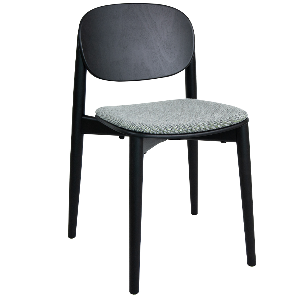 Beech Stained Black | Seat Upholstered
