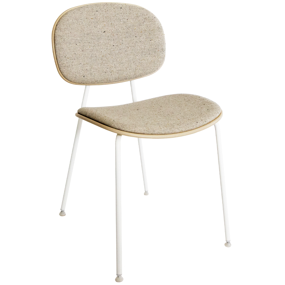 Oak Natural | White | Seat and Back Upholstered