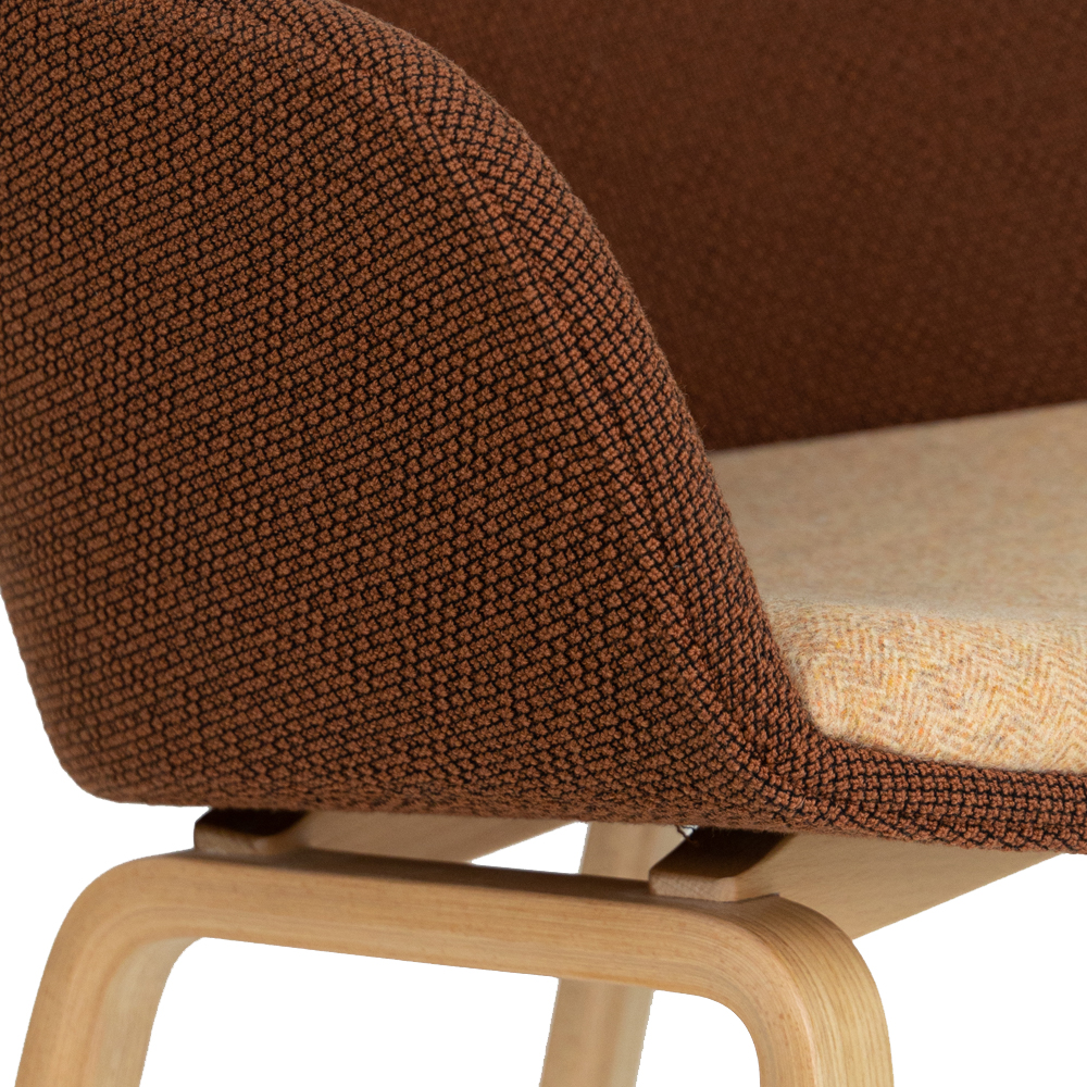 Oak Natural | Custom Fabric Upholstered