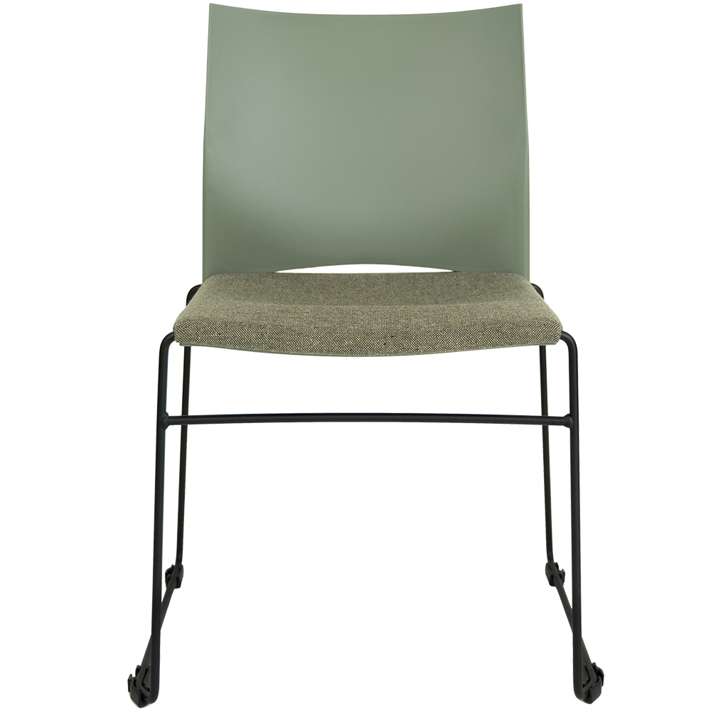 Seat Upholstered | Military Green | Black Base